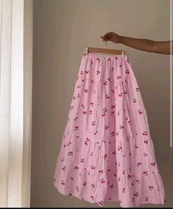 Cherry 🍒 Ghignam Printed Skirt