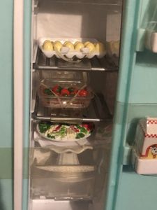 Barbie Doll Refrigerator &amp; cart Kitchen Playset