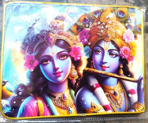 Radha Krishna resin modern art Showpiece
