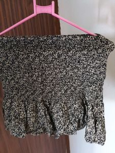 Floral Print Ruffle Mini Skirt