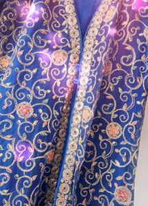Embroidered Blue Cardigan