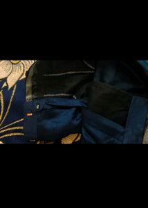 Elegant Blue Waistcoat With Pant