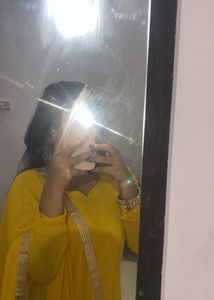 Anarkali Yellow Suit