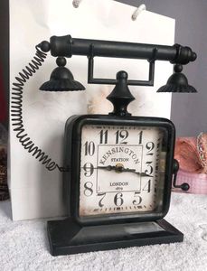 Retro Telephone Table Clock