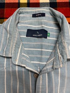 Sky Blue White Stripes Shirt