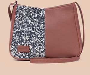Floral &amp; Brown Shoulder Bag