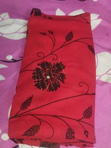 RED&amp;BLACK SAREE