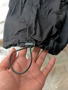 Black Drawstring Cargo Pants