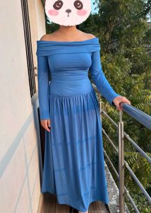 Elegant Blue Maxi Dress