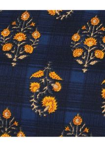 Women Fit &amp; Flare Blue Dress With Belt