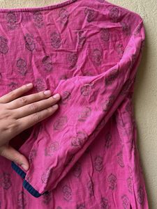 Beautiful 😻 Pink Printed Kurta💗