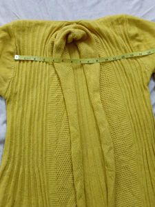 Yellow Knit Cardigan shrug ( long)