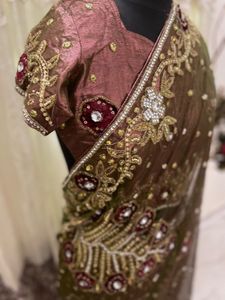 Embroider ready to wear saree