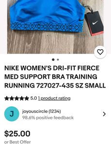 Nike authentic Blue Sports Bra 34B to 36A