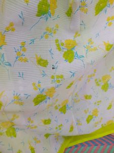 Yellow Green Saree