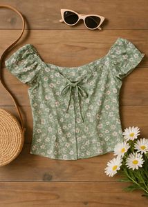 Floral Puff Sleeve Top