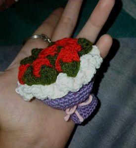 Crochet bouquet Keychain