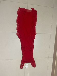 Red Ruffle Maxi Dress