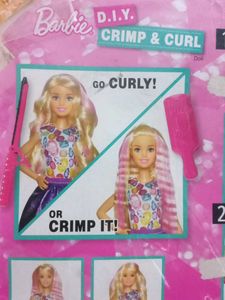 🔴SALE BARBIE D.I.Y CRIMP AND CURL DOLL BOXED