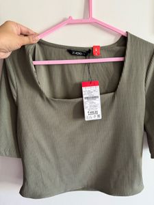 Olive Green Crop Top - Studiofit