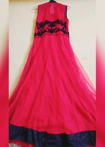 Heavy Embroidery Pink Gown