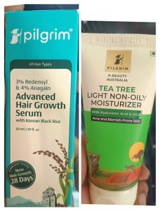 Pilgrim Hair Serum(30ml) And Moisturizer(80g).