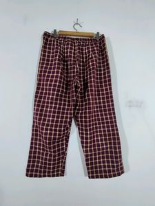Burgundy And Cream Checks Co-ord (Women&#39;s)