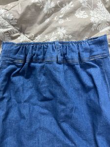 Long Blue Denim Skirt
