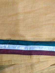 Yellow Colour Cotton Patch Work Saree