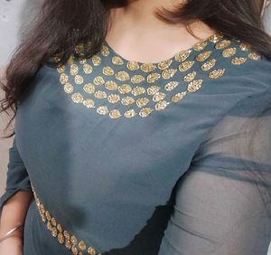 Elegant Grey Gown