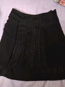 Black Shimmer Goth Mini Skirt