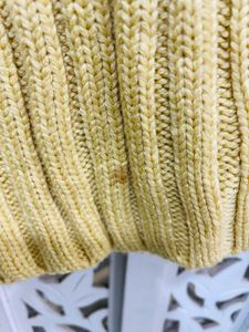 🎀Imported Yellow V-Neck Knit Sweater D