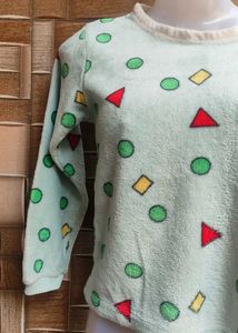 Cute Patterned Long Sleeve Sweater