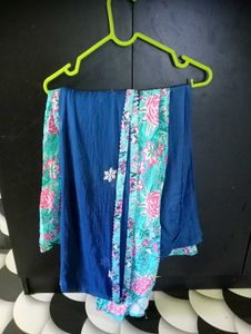 Floral Anarkali Suit with Dupatta