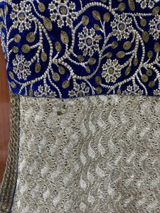 Beautiful Suit Golden And Royal Blue