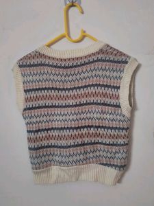 Patterned Knit Vest