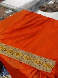 Elegant Orange Saree