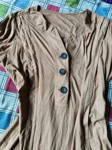 Brown Buttoned Dress