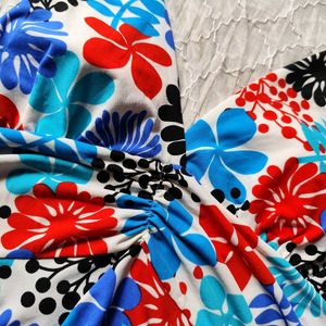 Floral Vibe Wrap Dress – Free Size