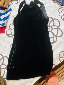 Velvet Backless Dress