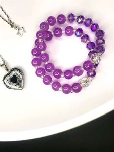 1 Purple Beaded Bracelet