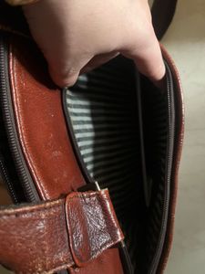 Brown Leather Laptop Bag
