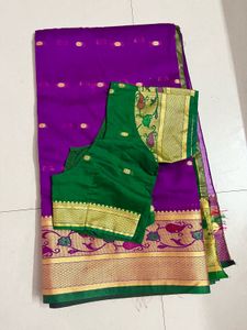 saree with stich blouse