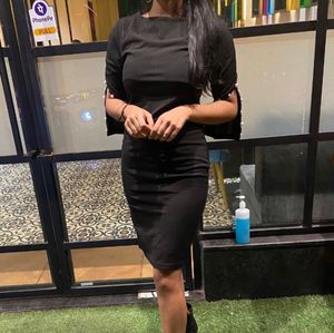 Bodycon Dress With Pearl Detailing