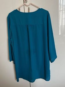 Elegant Teal Layered Top
