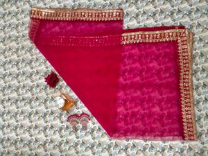 Rani Pink Sequin Dupatta