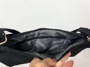 Adjustable Black Strap Sling Bag