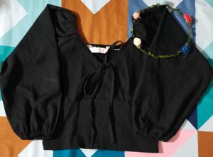 Black Stylish Crop Top