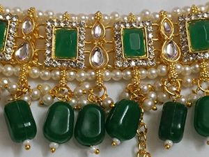 Green Bridal Maang Tika Set