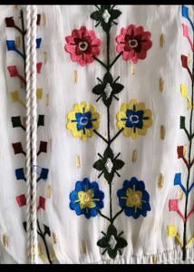 Boho Embroidered white Maxi Dress